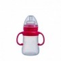 Biberon en silicone anti-colique - Poco baby - Rose - 0 mois+ - 180ml